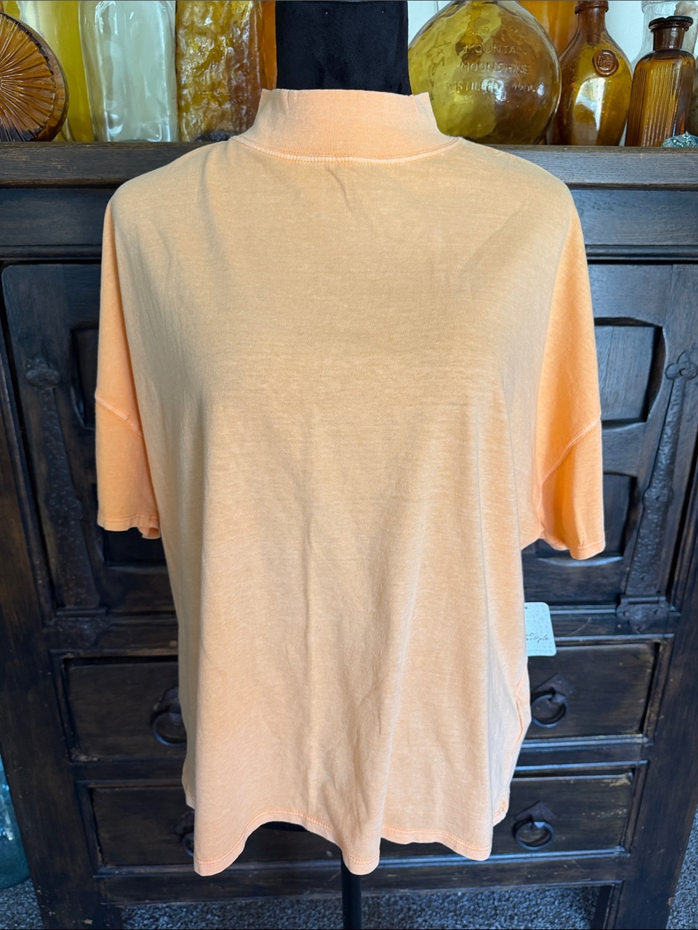 NWT We The Free Mock Neck Short Sleeve Tee by Free People
